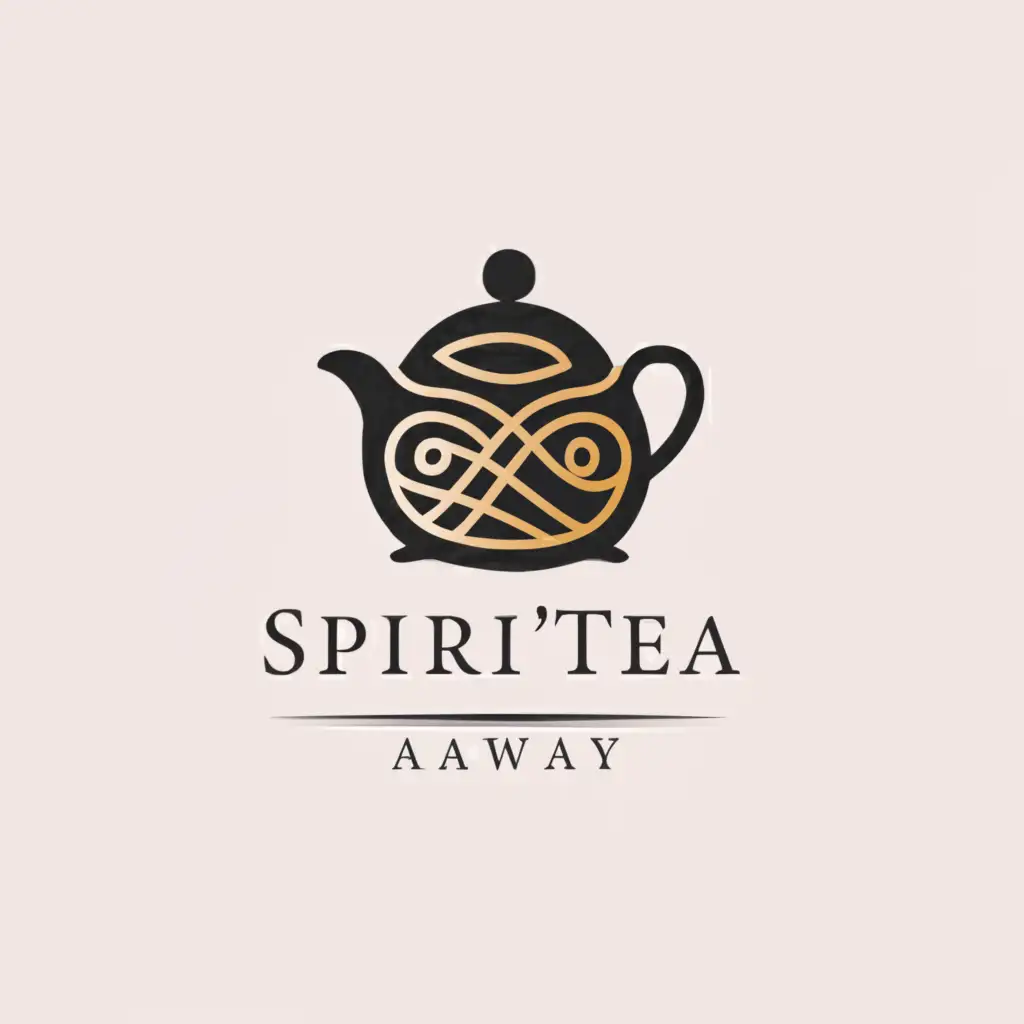 a logo design,with the text "Spiri'Tea Away", main symbol:tea pot,complex,be used in Religious industry,clear background