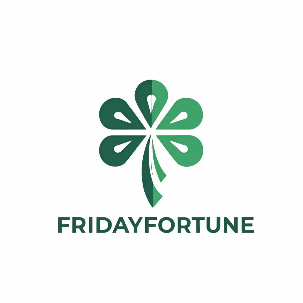 LOGO-Design-For-Fridayfortune-Four-Leaf-Clover-Symbolizing-Luck-and-Prosperity-in-Finance