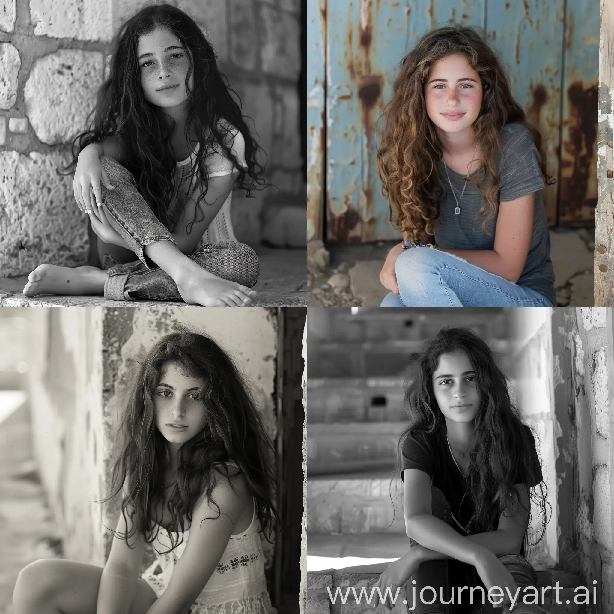 full length photo of a Israel girl