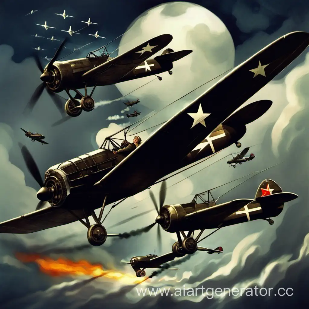 Enigmatic-Night-Witches-Flying-Through-Starlit-Skies