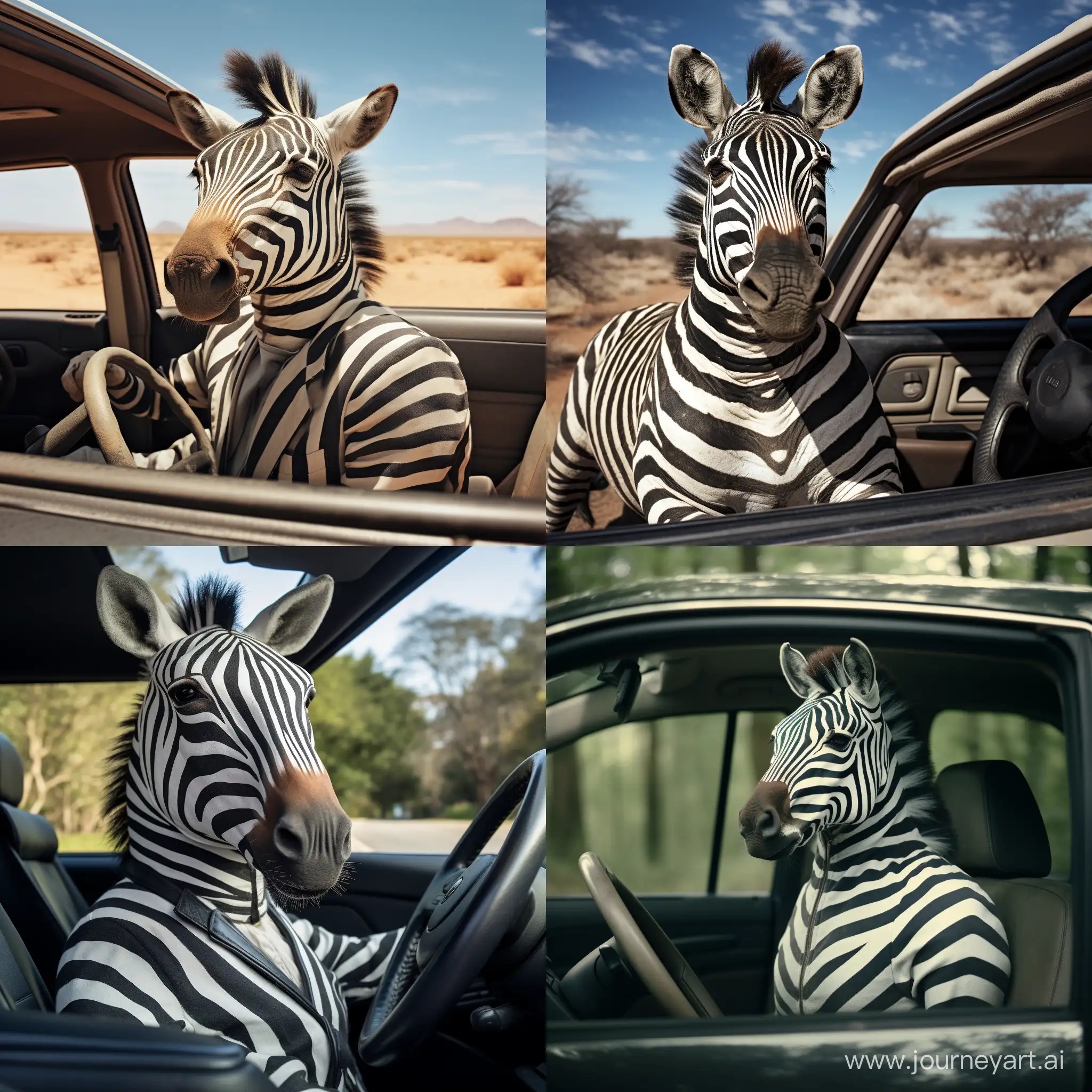 Zebra-Driving-Car-Art-Quirky-Animal-Transportation-Illustration