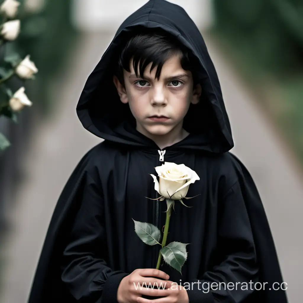 Grieving-Boy-Holding-White-Rose-in-Black-Attire
