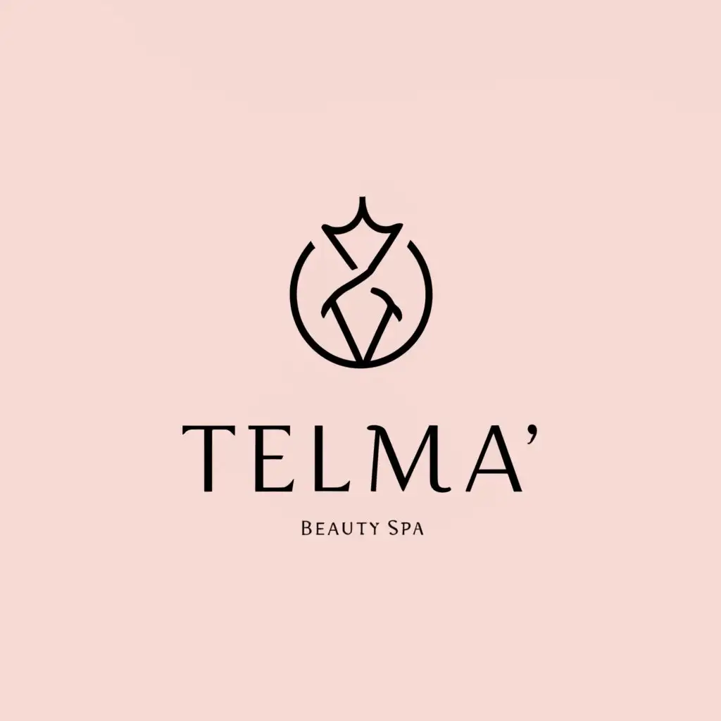 a logo design,with the text "telma", main symbol:Tall Mo,Minimalistic,be used in Beauty Spa industry,clear background
