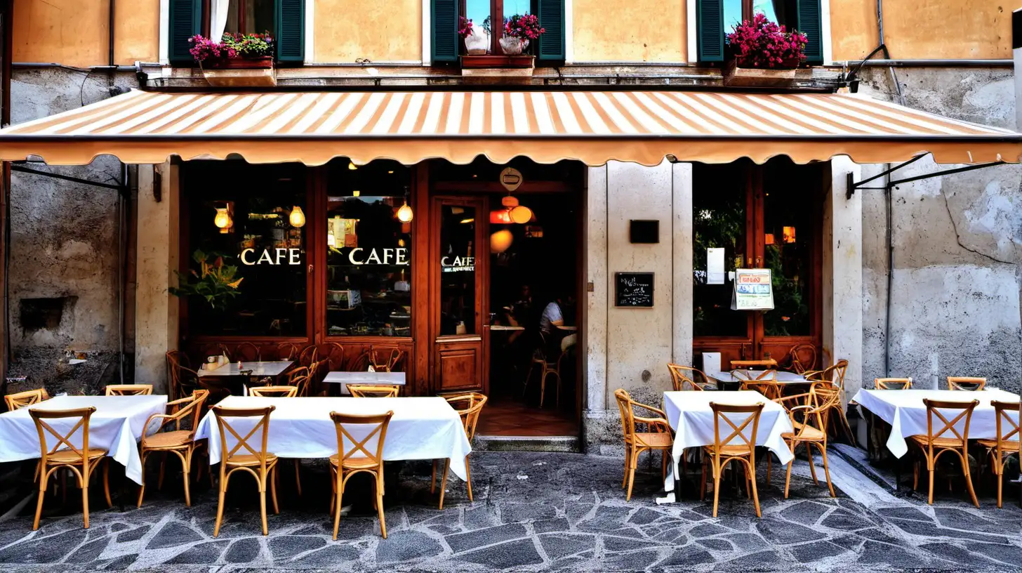 Charming Cafe Scene in Italy Cozy Ambiance and Coffee Culture
