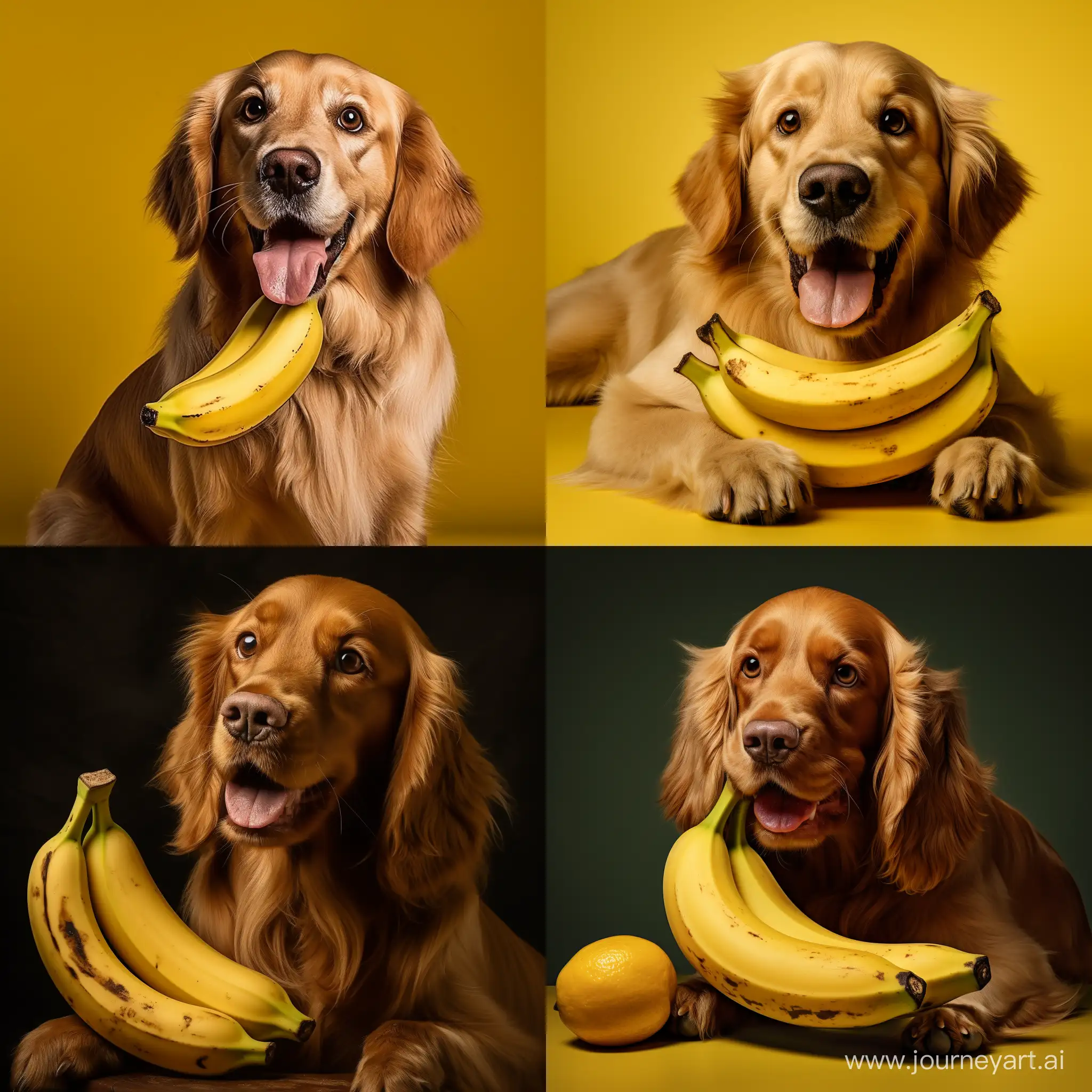 Adorable-Dog-Enjoying-a-Healthy-Banana-Snack