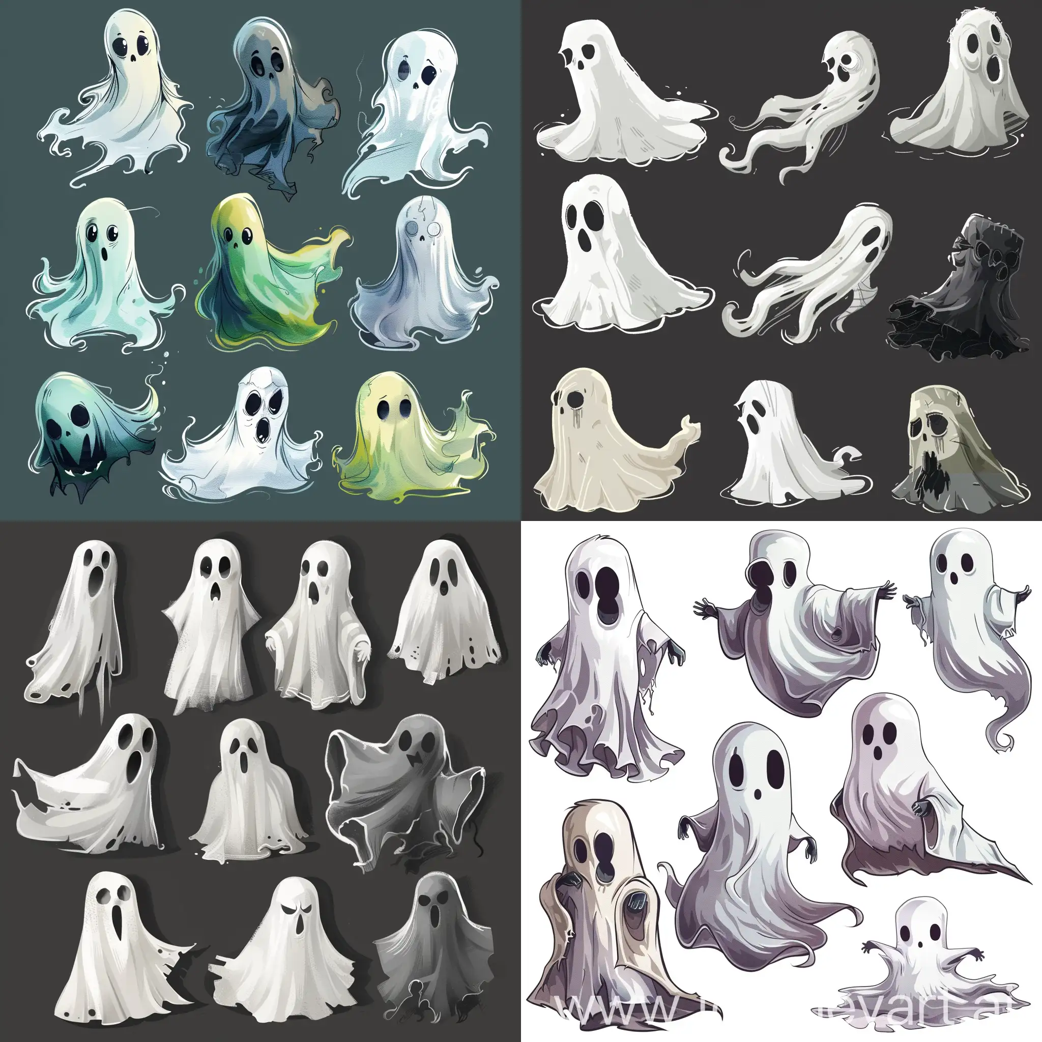 tem spritesheet items of ghosts