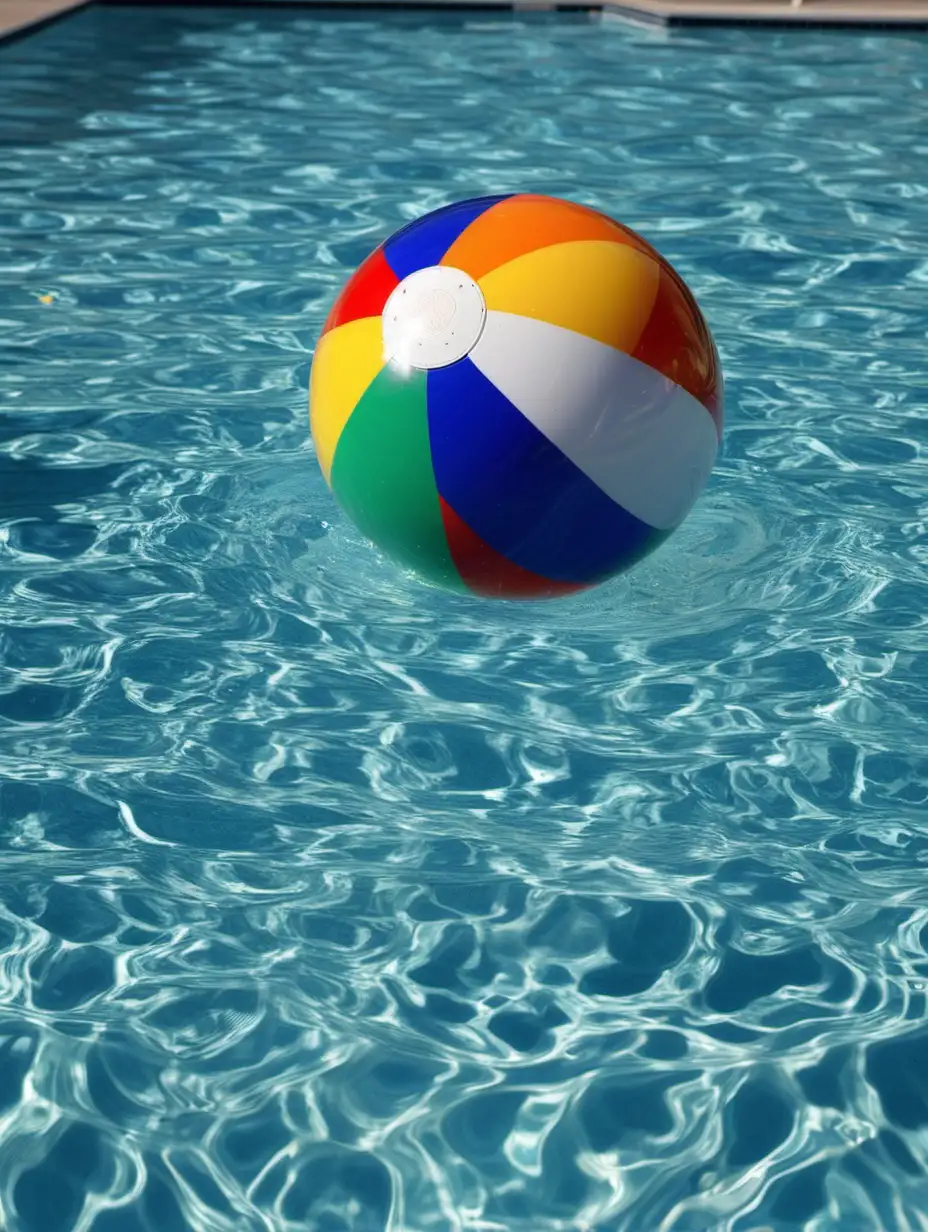 Beach ball, colors, public pool