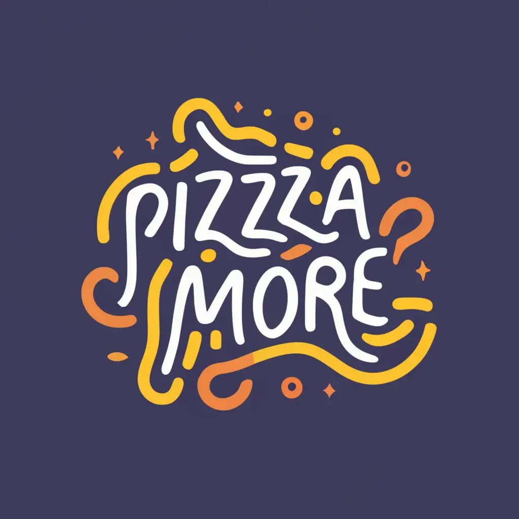 logo, Pizza, with the text "Pizza More", typography, be used in Restaurant industry