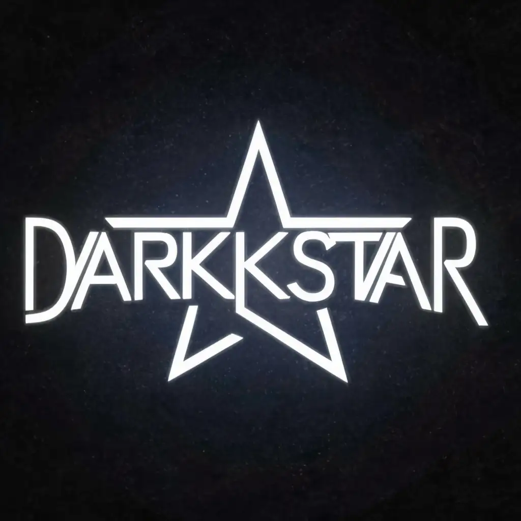 a logo design,with the text "DarKStaR", main symbol:star,Moderate,clear background