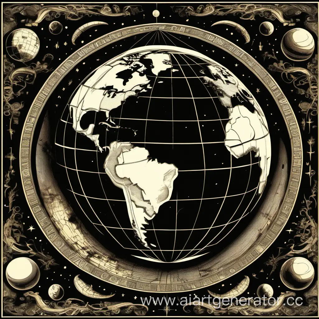 AncientStyle-Planet-Earth-on-Black-Background