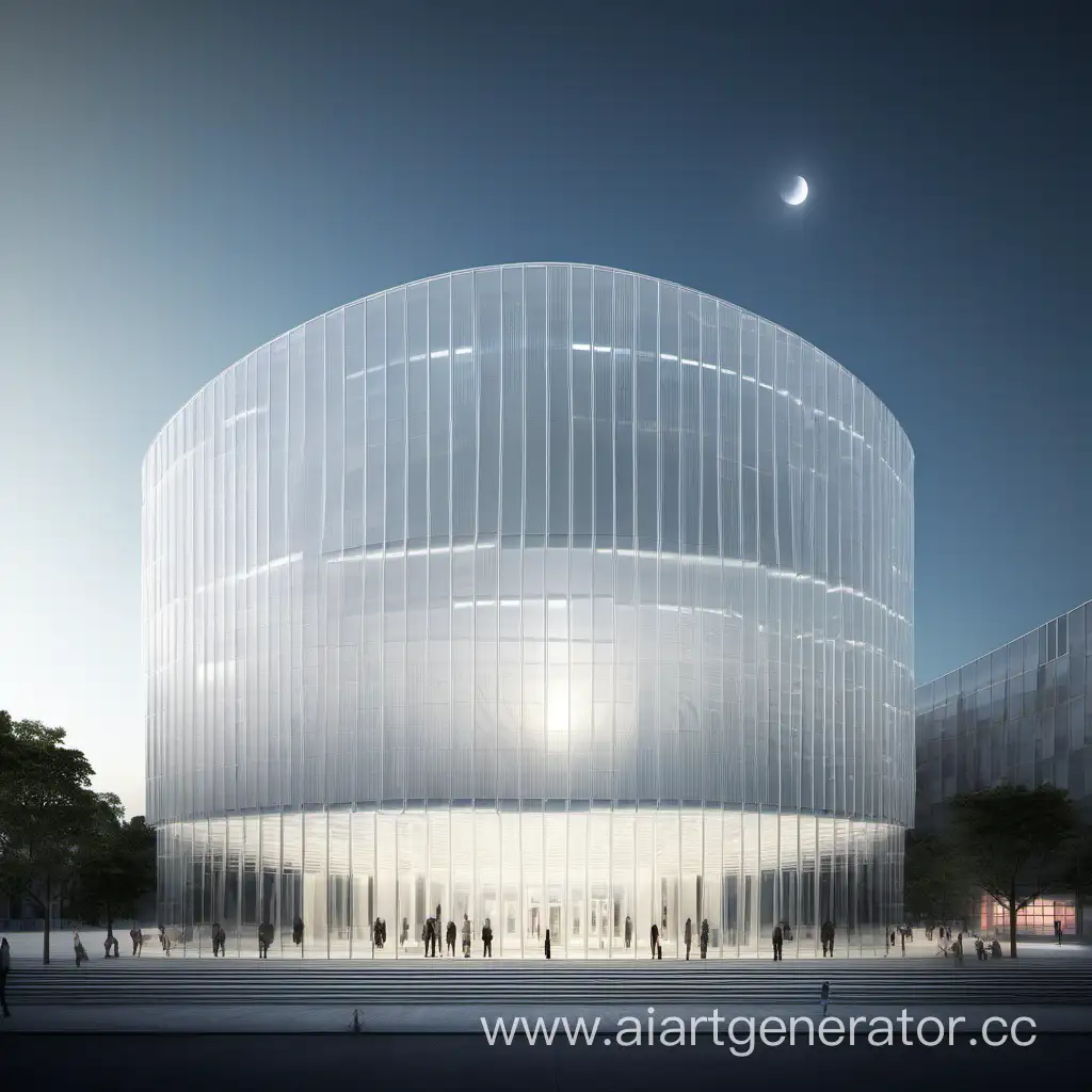 Lunar-Public-Center-with-Striking-White-Light-and-Grand-Glass-Architecture-Facade