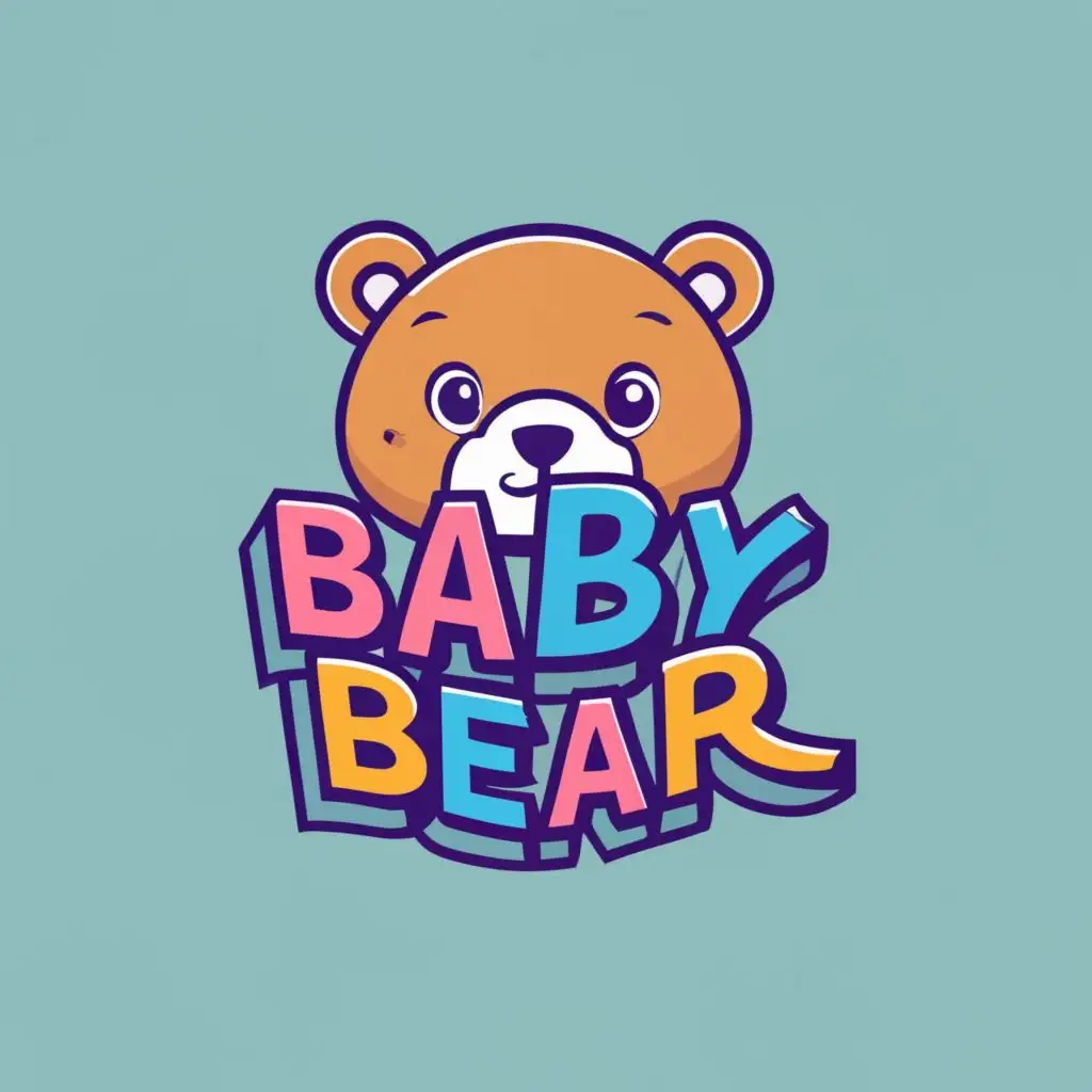 logo, toys and kids, with the text "Baby bear", typography, be used in Retail industry
