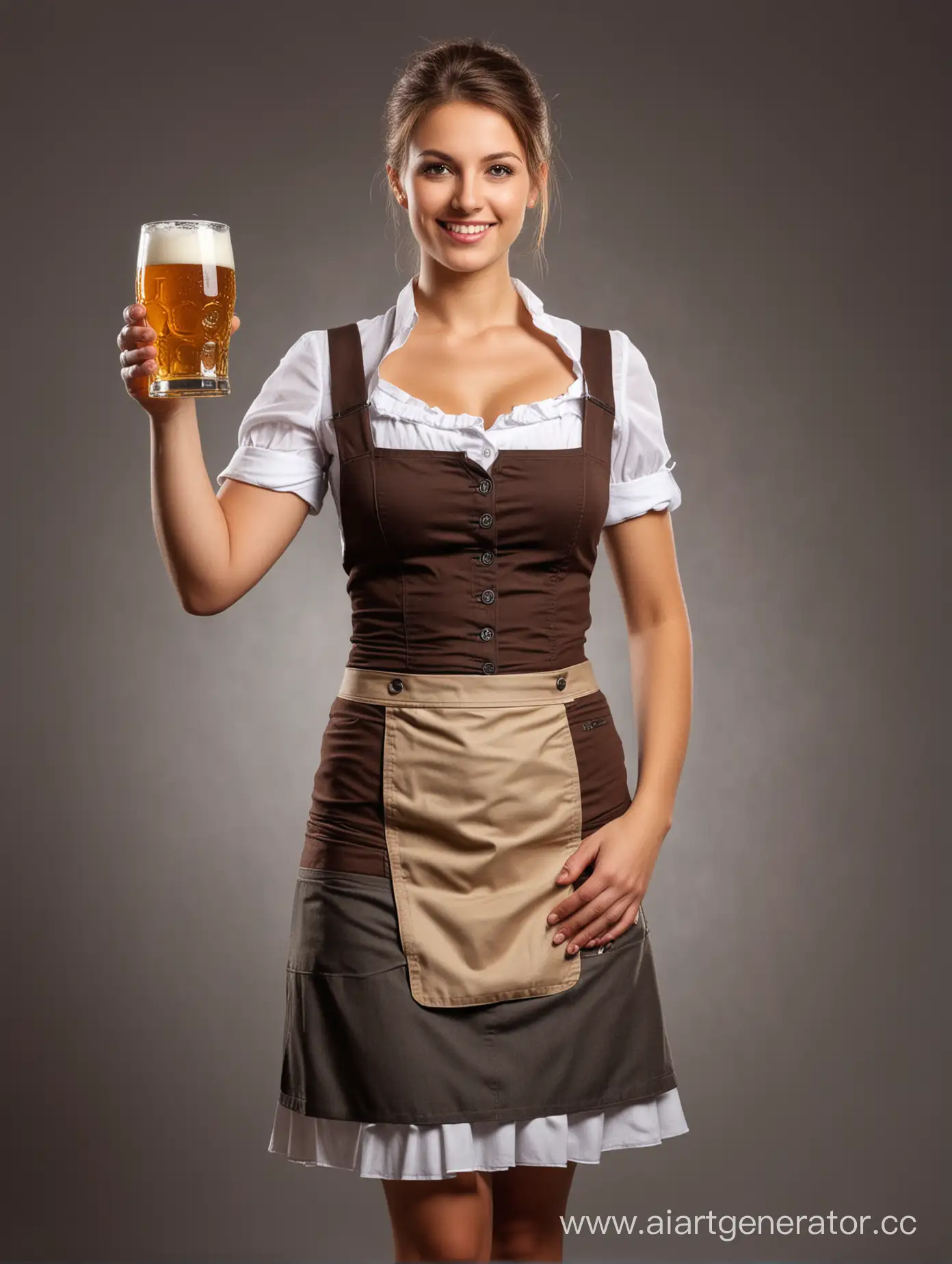 Cheerful-Waitress-Serving-Cold-Beer-with-Style