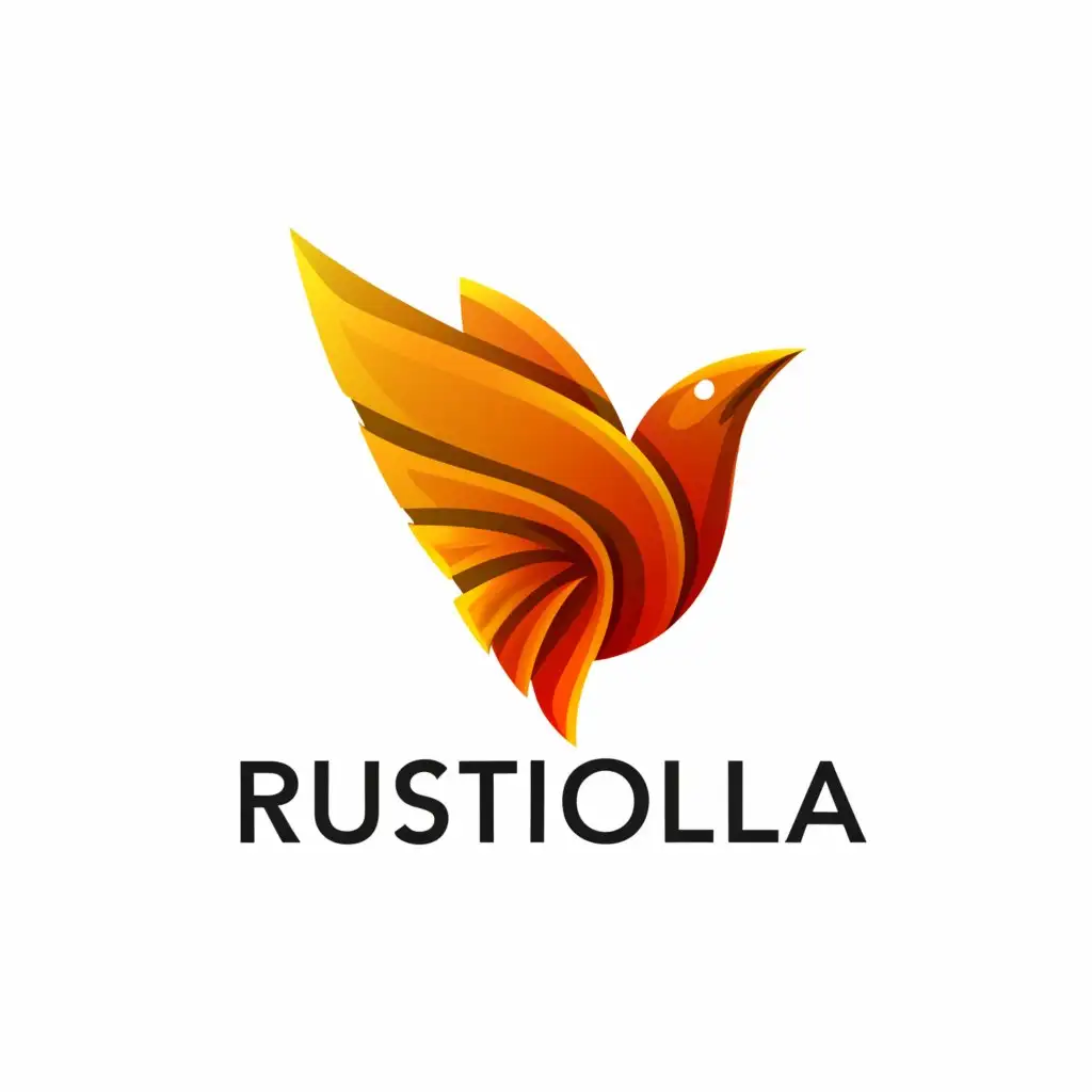 a logo design,with the text 'rusticola', main symbol:Bird in an R shape,complex,be used in Internet industry,clear background