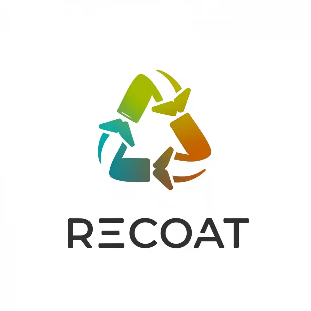 a logo design,with the text "ReCoat", main symbol:Recycle,Moderate,be used in Construction industry,clear background