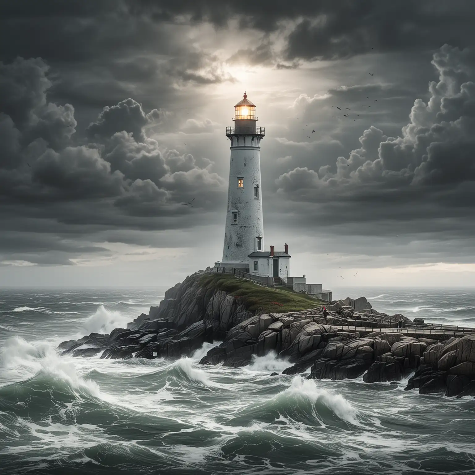 Lighthouse-Piercing-Through-Mist-Symbol-of-Strength-and-Resilience