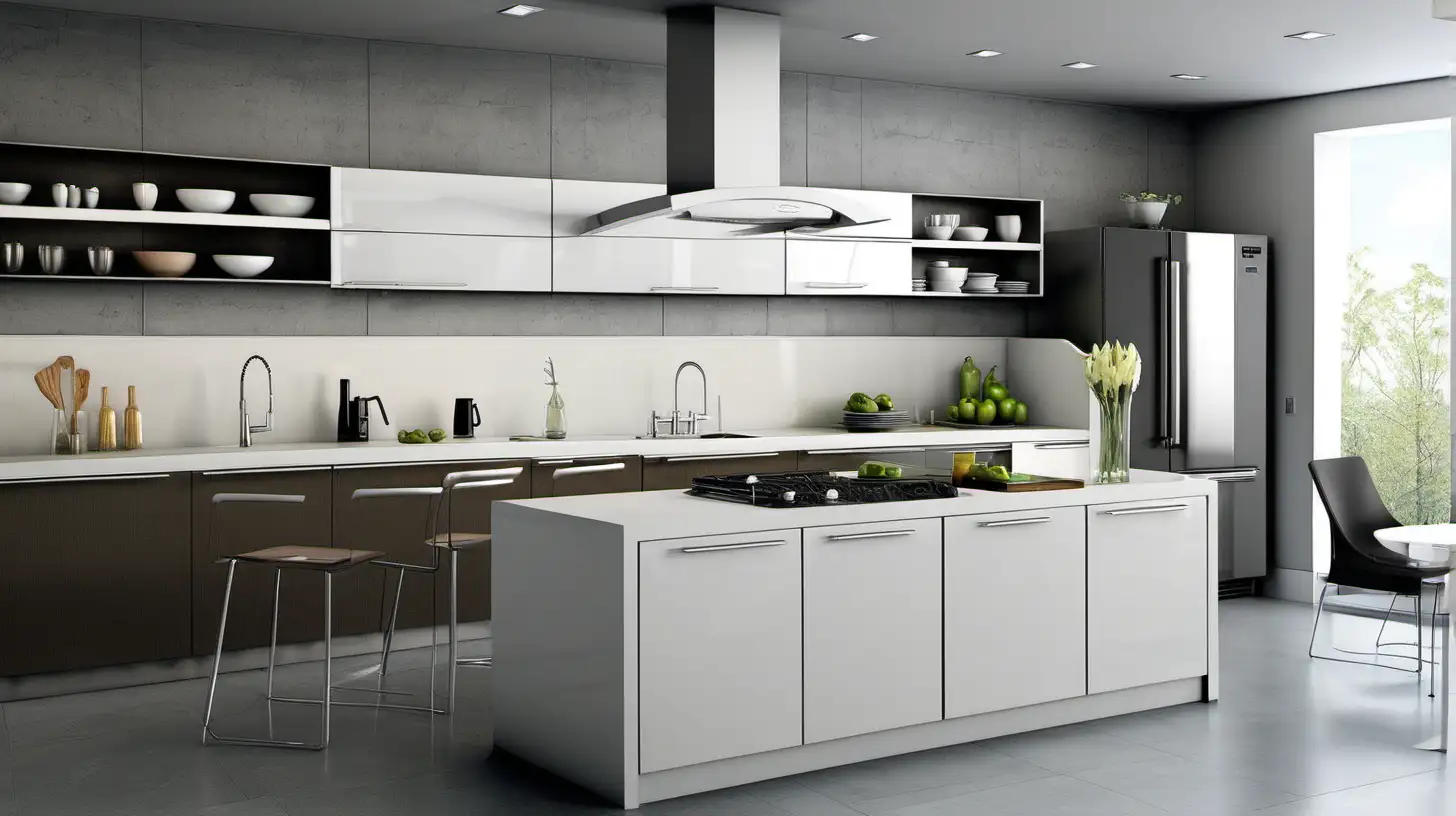 Sleek Modern Kitchen with Contemporary Appliances