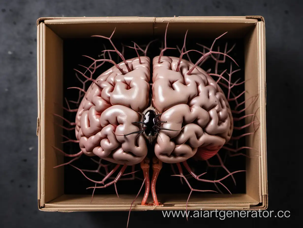 мозг в коробке с опарыши