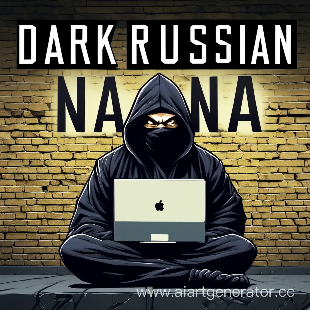 картинка билборд для моего блога на тему темный русский хакер ниндзя
с права изображения должен быть камень на нем будет написано названия канала и еще на нем    сидит ниндзя хакер 