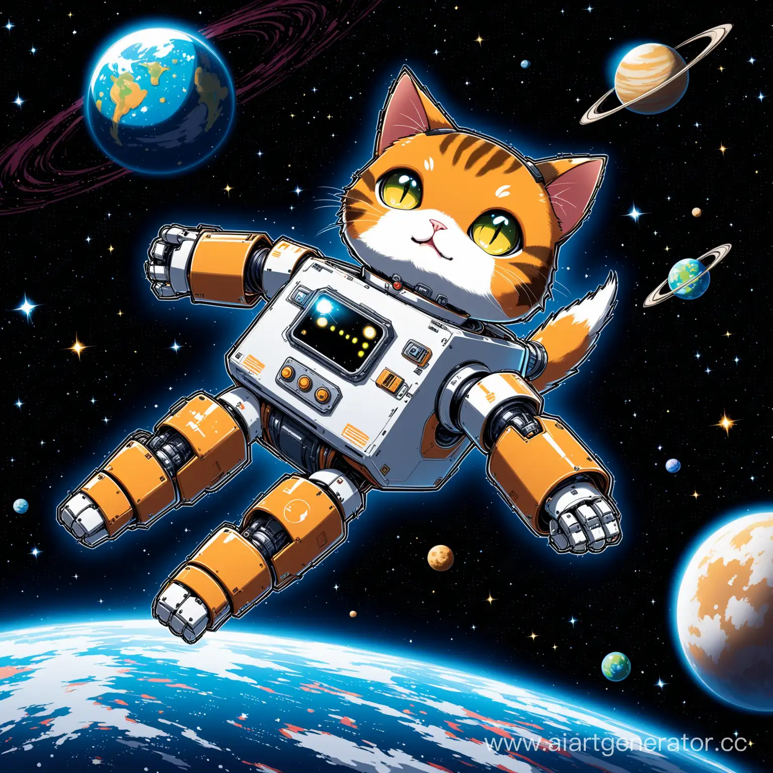 Робо-кот в космосе