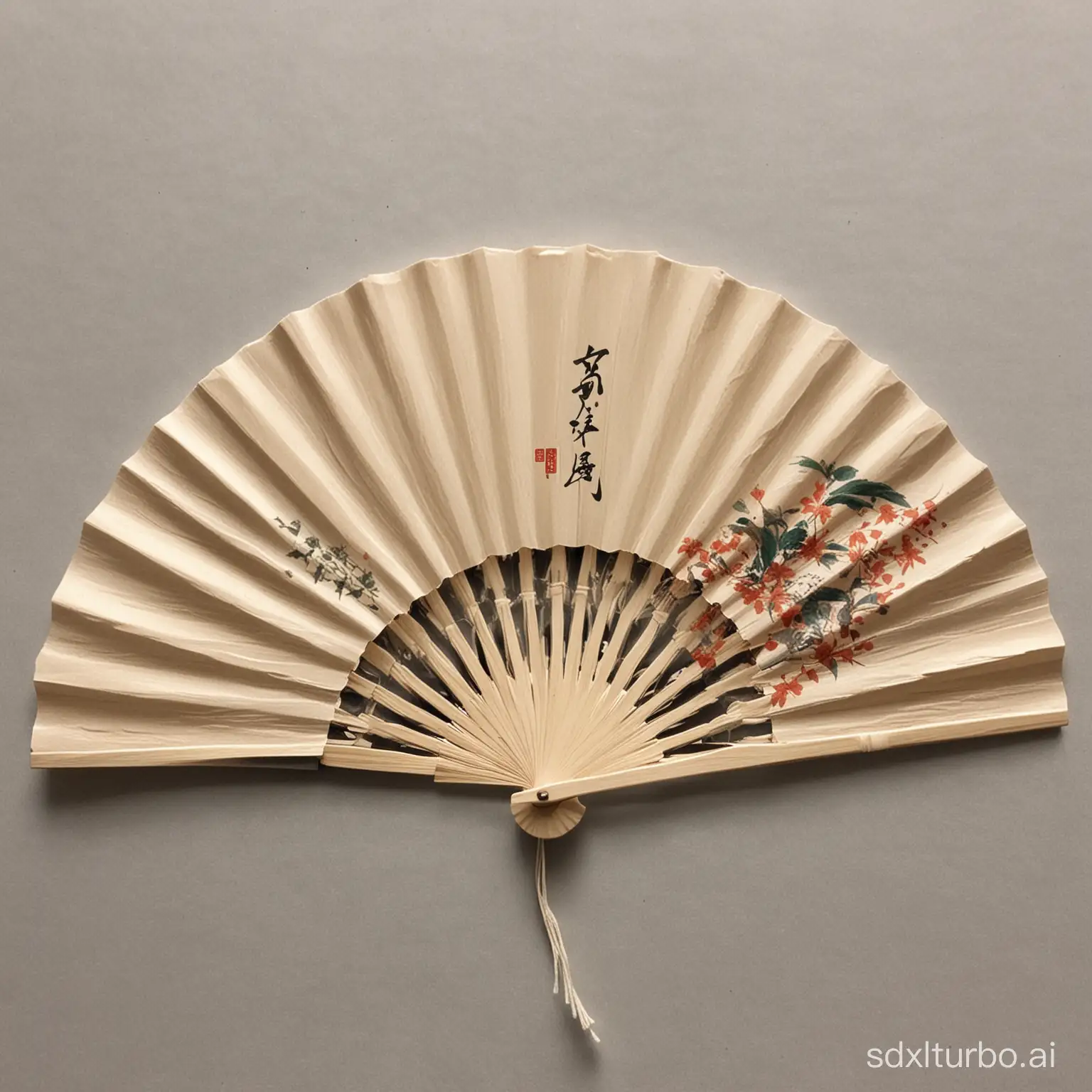Traditional-Chinese-HandPainted-Qiankun-Fan