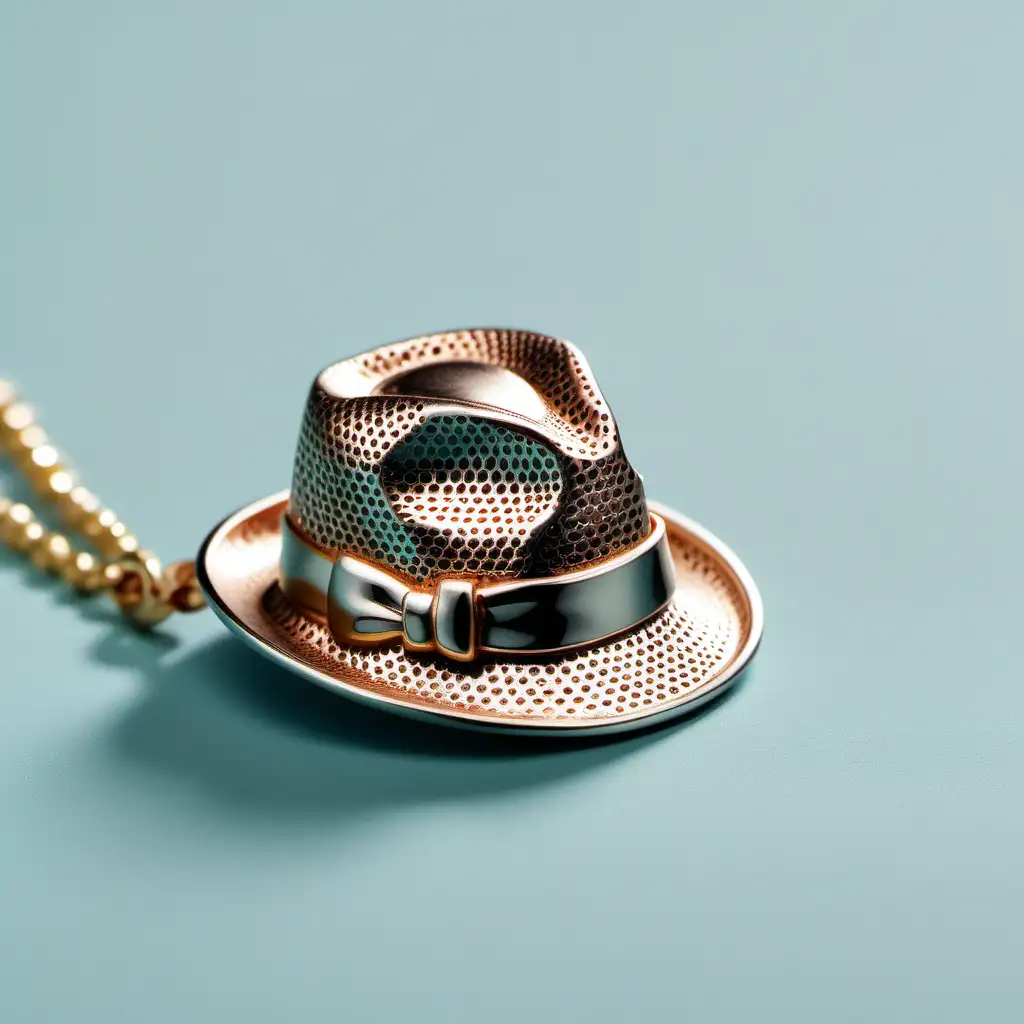 Stylish FedoraInspired Metallic Charm for Fashion Enthusiasts