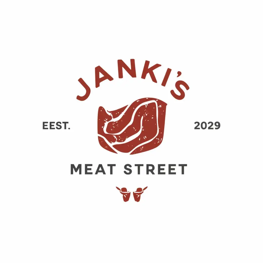 LOGO-Design-for-Jankis-Meat-Street-Minimalistic-Meat-Symbol-for-Restaurant-Industry-with-Clear-Background