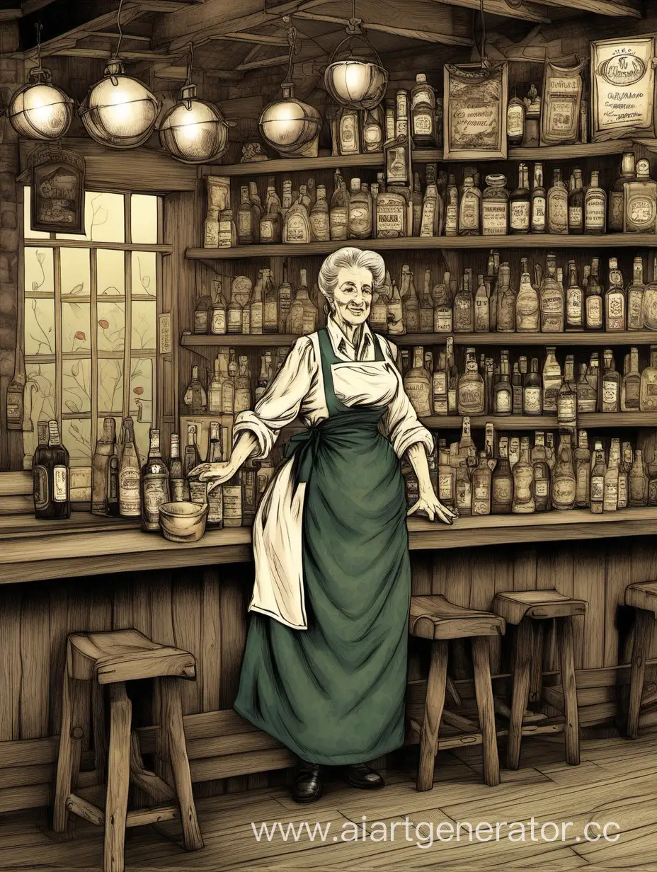 Vintage-Tavern-Landlady-Standing-Proudly