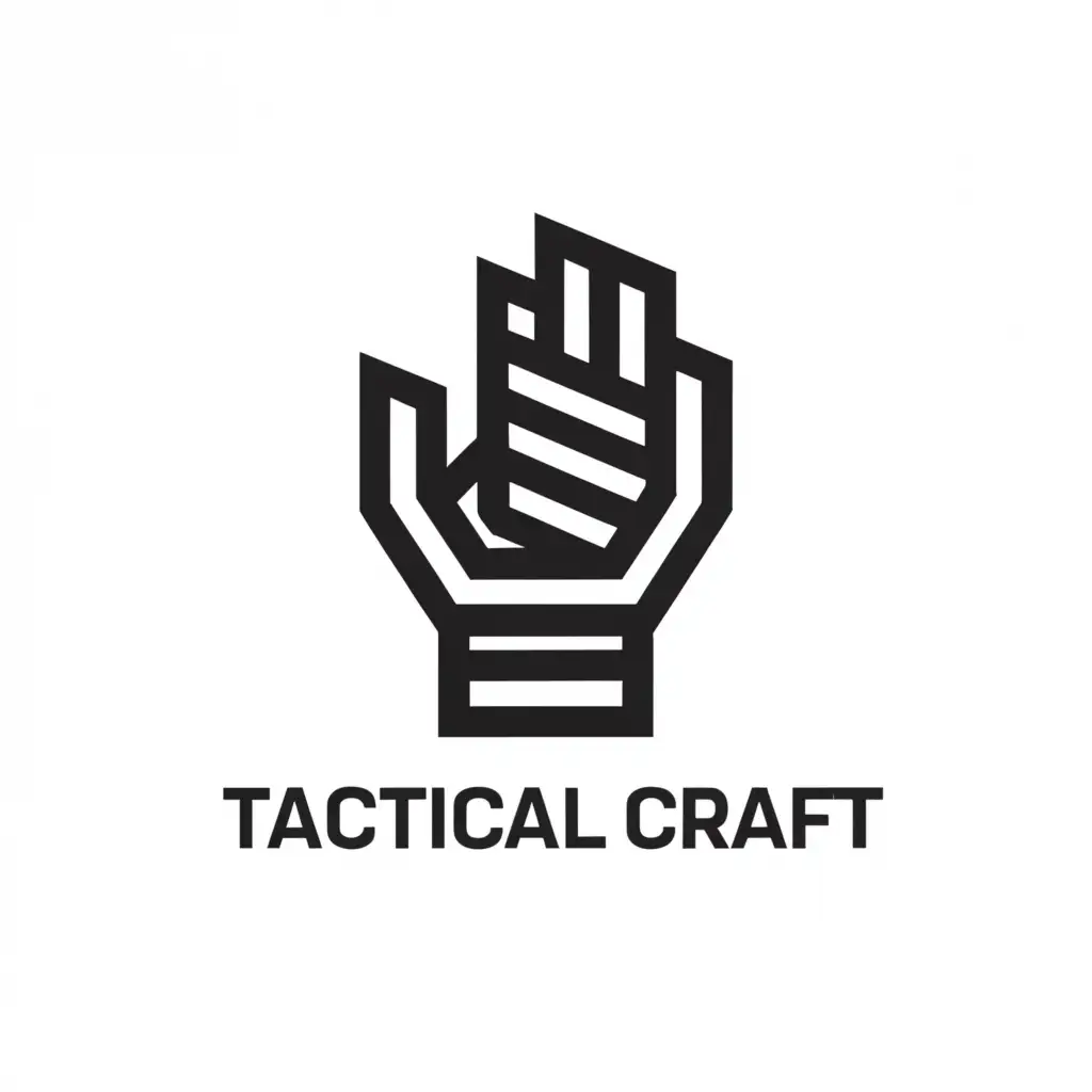 a logo design,with the text 'Tactical Craft', main symbol:tactical glove,Minimalistic,clear background