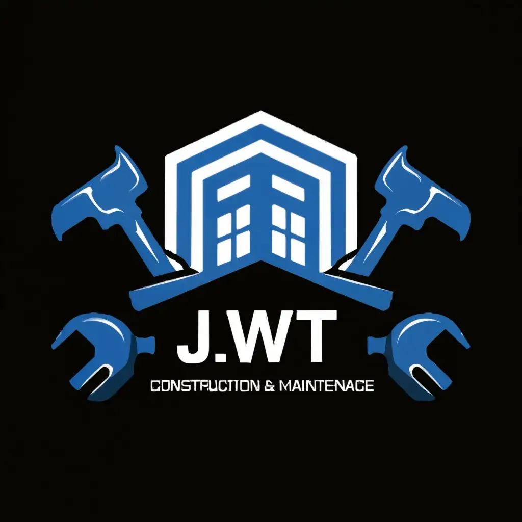 a logo design,with the text "LOGO NAME - "JWT Construction & Maintenance"", main symbol:I'm looking for a skilled graphic designer to create a modern, vibrant logo that will be used primarily for branding purposes.

Key requirements:

- Experience with branding and modern style logos
- Ability to work with vibrant color schemes
- Strong attention to detail and creativity

Your portfolio and previous work examples in a similar style will play a large role in the selection process. I look forward to seeing your creative interpretations of my brief.

Colours we would like to use
Blue, Black & White
Please make 2 version of logo once chosen to work on White background and black background,Moderate,clear background