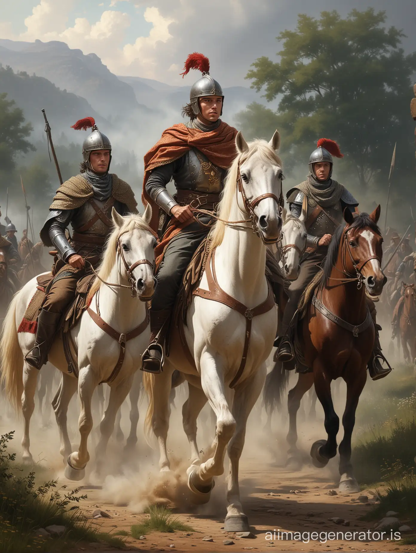 Equestrian-Portrayal-of-Young-Western-Feudal-Lords
