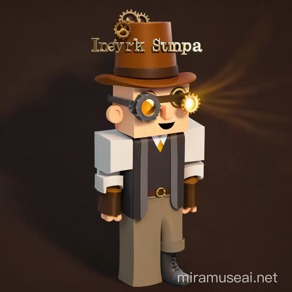 Steampunk Boy Inventor Portrait Young Innovator with Retro Futuristic Goggles and Mechanical Contraptions