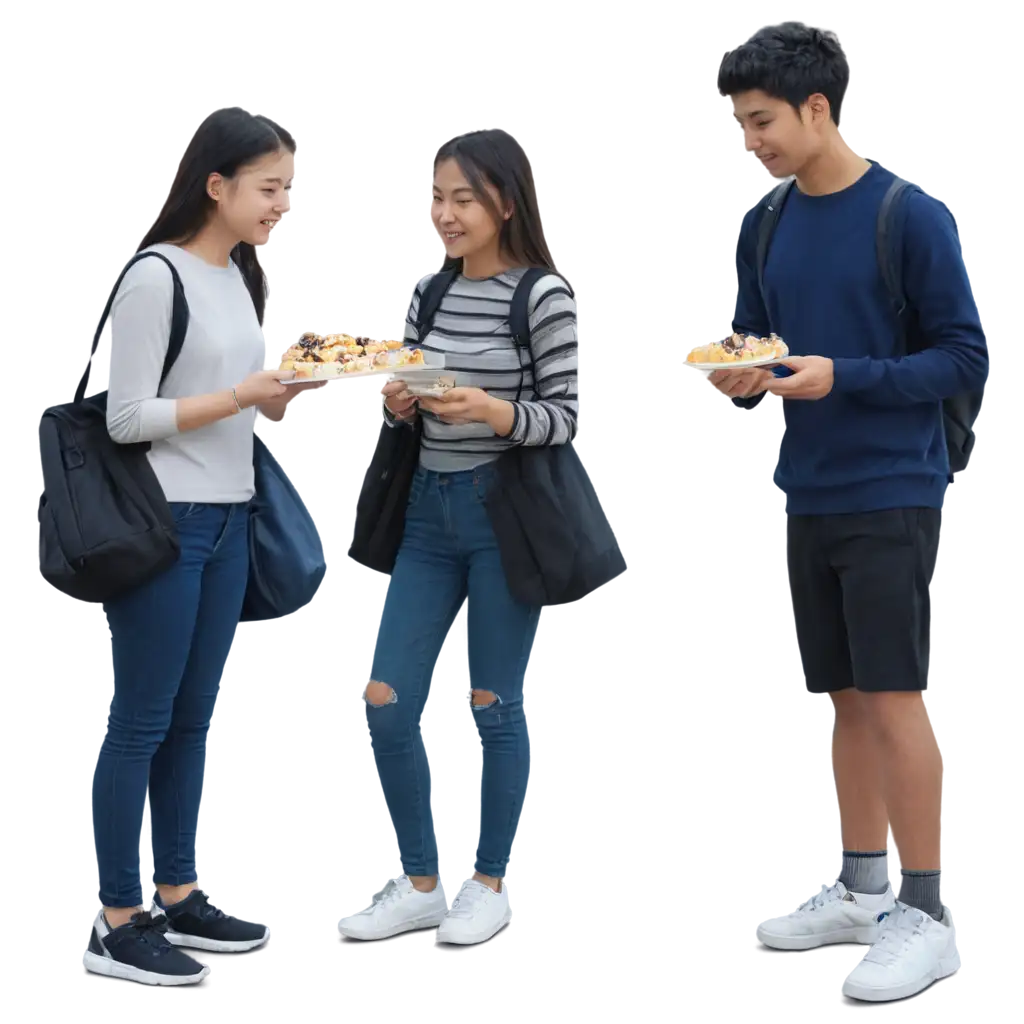 Vibrant-PNG-Image-College-Students-Enjoying-Pastries