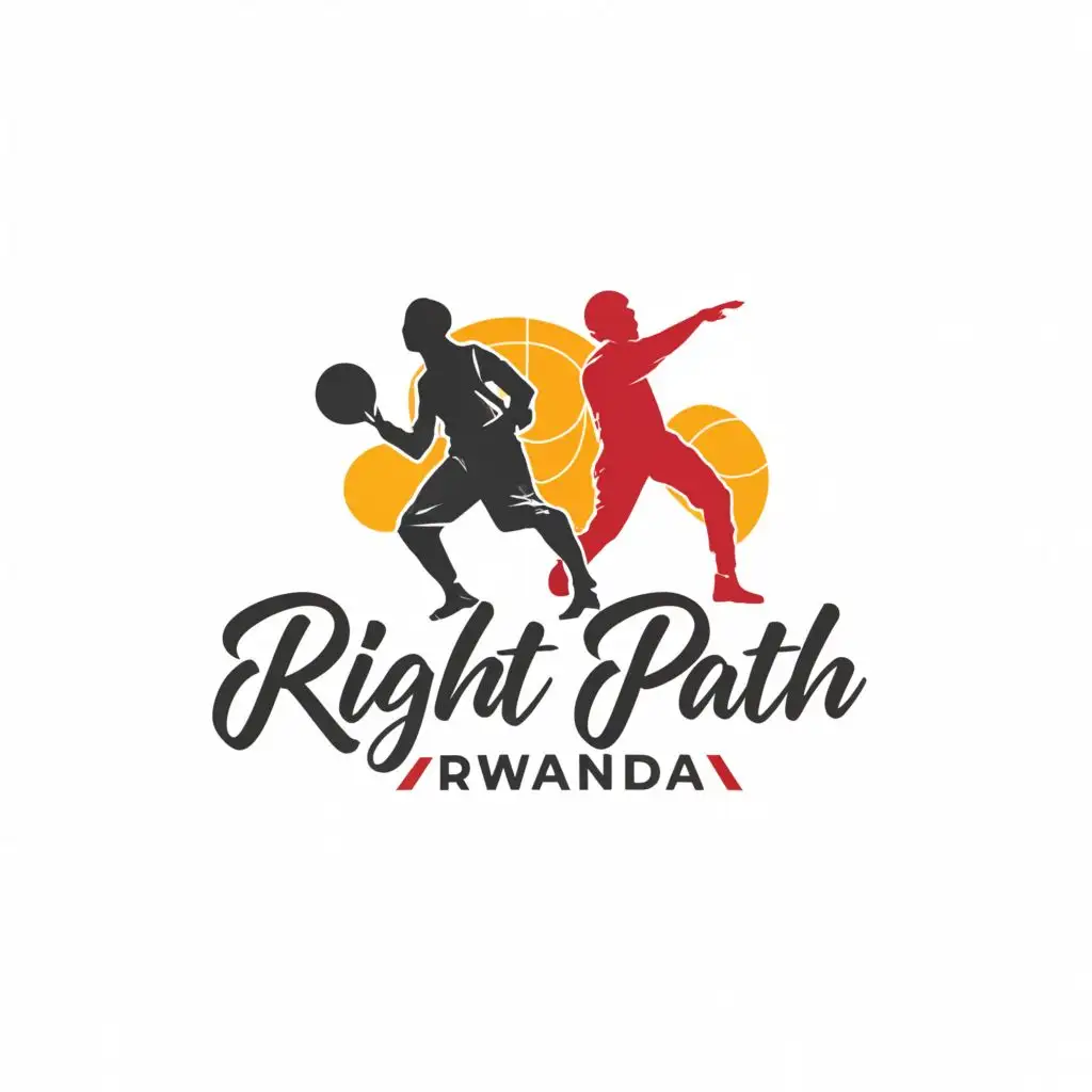 a logo design,with the text "Right Path Rwanda", main symbol:Sport and Entertainment,Moderate,be used in Nonprofit industry,clear background