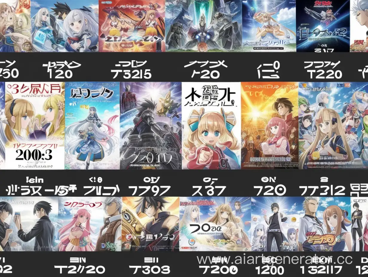 Colorful-Anime-Characters-Surrounded-by-Release-Dates