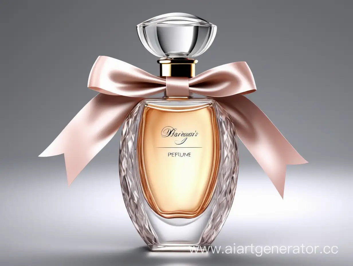 estoy trabajando en el  diseño de una botella para perfume de mujer que tenga la forma de un moño de seda debe ser elegante, moderno, juvenil 
