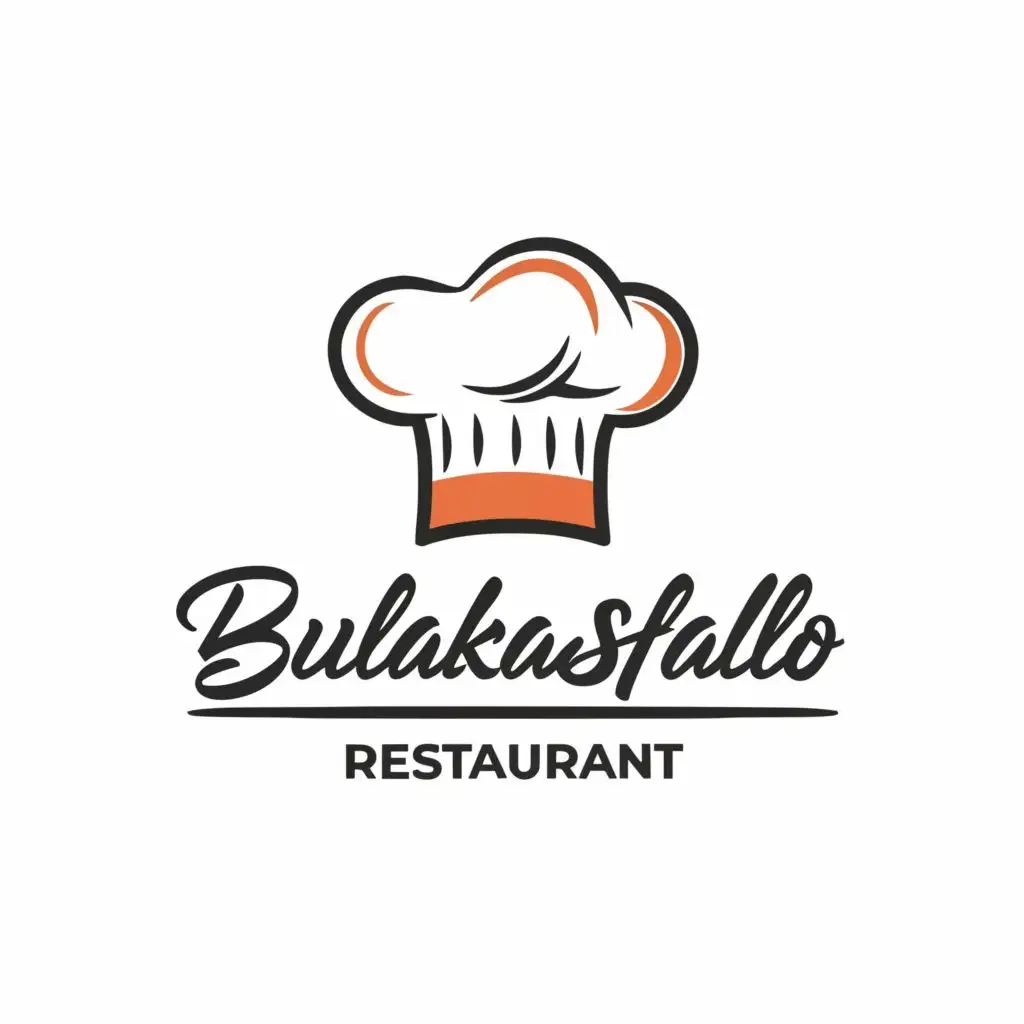 logo, chef’s hat, with the text "Bulakasfalo Restaurant", typography, be used in Restaurant industry