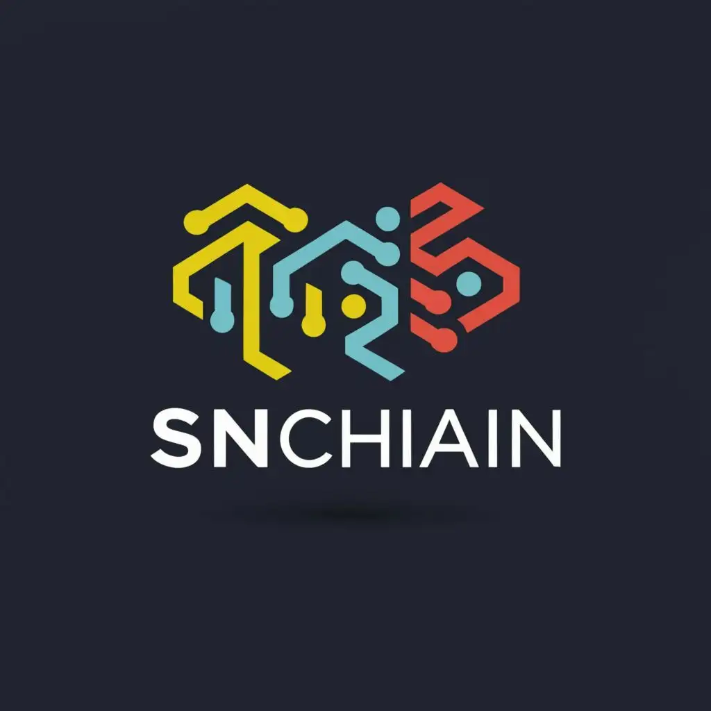 logo, Seek truth and Be innovation, with the text "SNChain", typography, be used in Technology industry