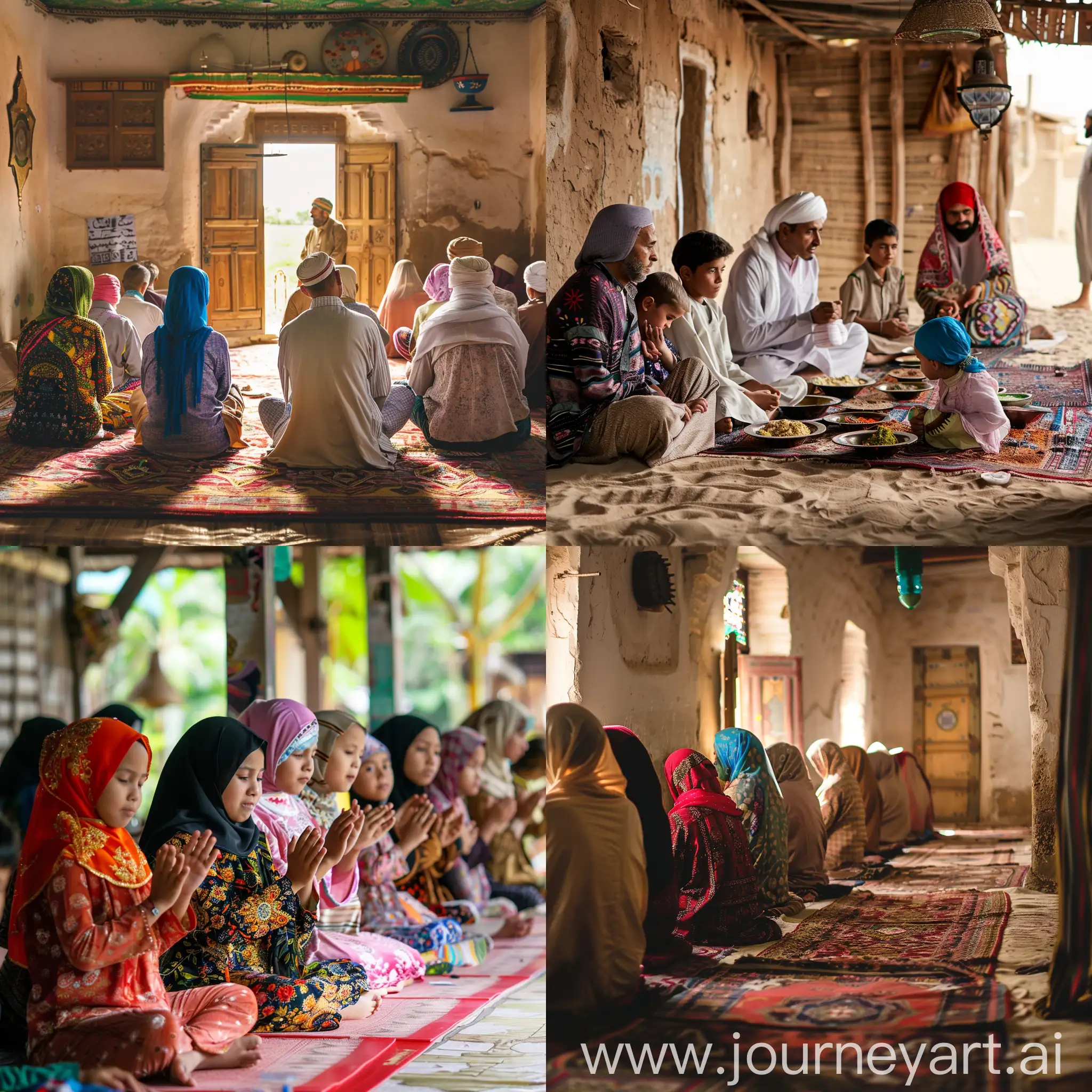 Ramadan blessings in a village