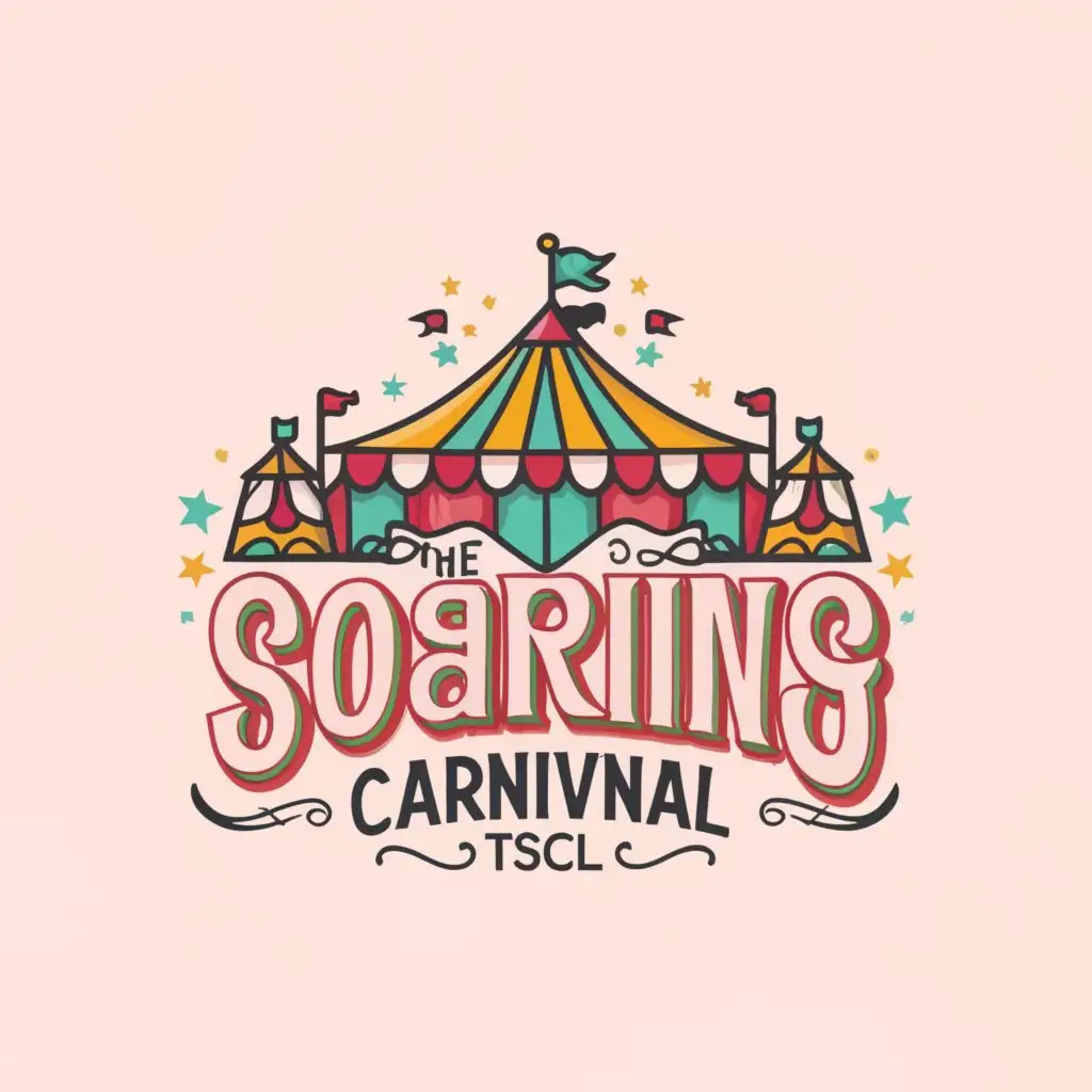 a logo design,with the text "The Soaring Carnival ♡ TSCL ♡", main symbol:mice/clown/cute/pink/carnival,Moderate,be used in Internet industry,clear background