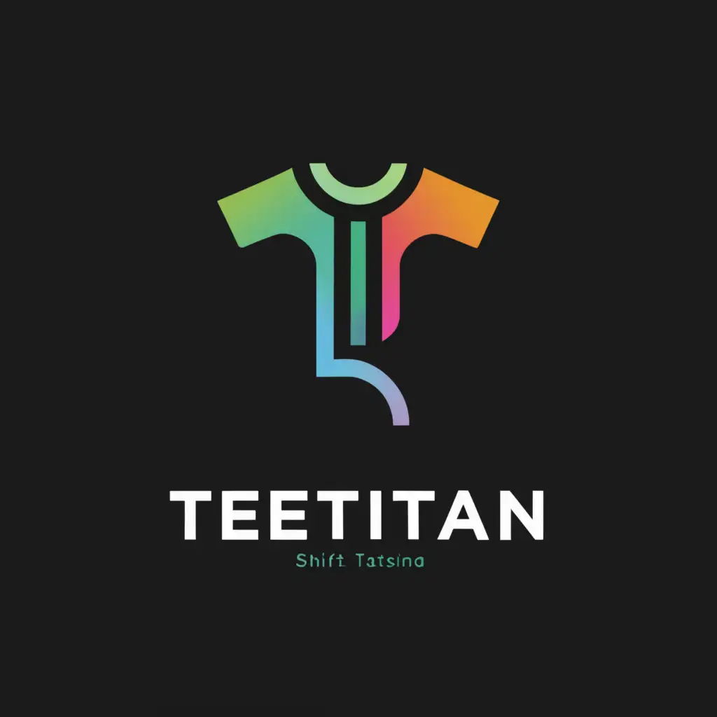 a logo design,with the text "teetitan", main symbol:t-shirt,Moderate,clear background