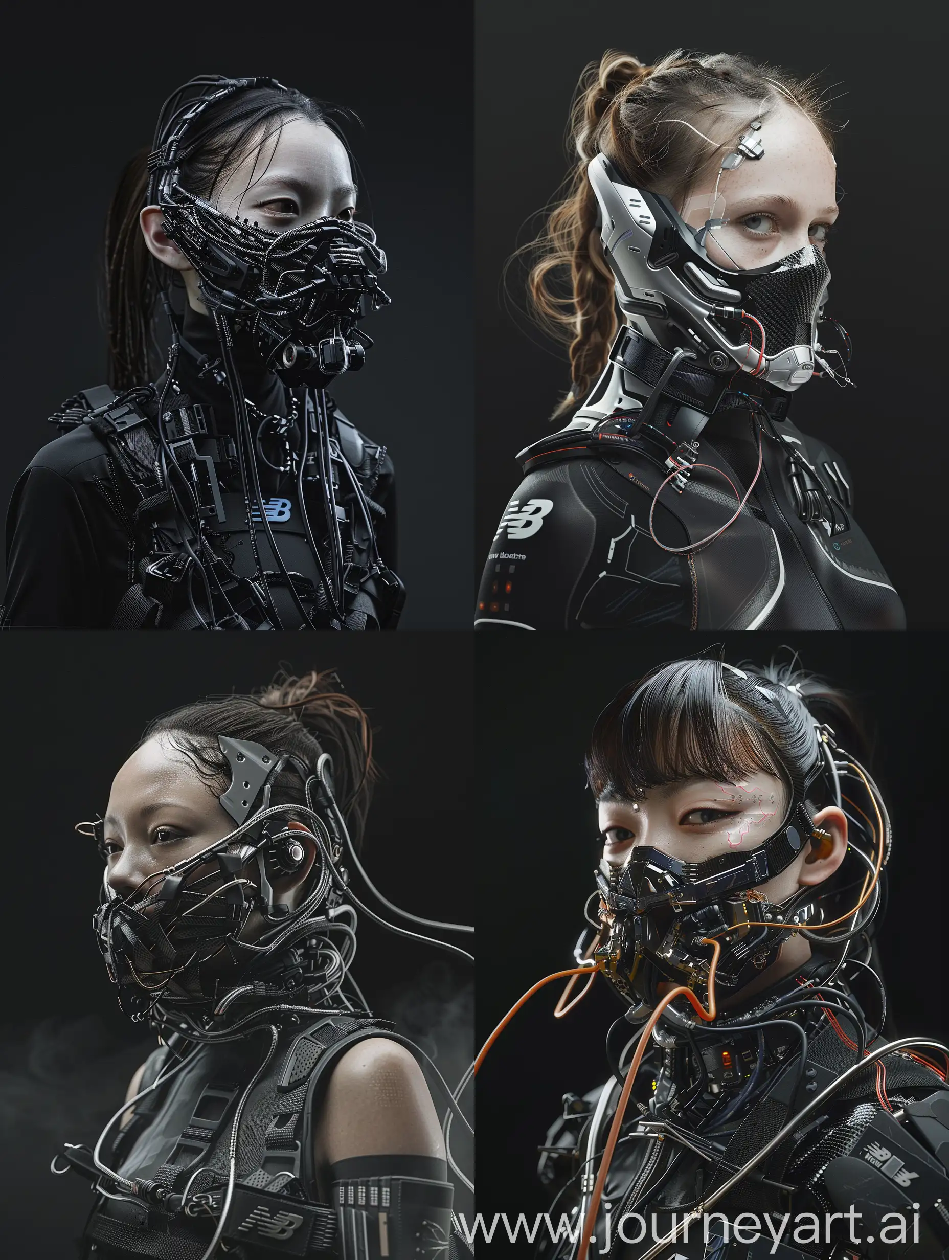 Futuristic-Cyberpunk-Woman-with-Carbon-Fiber-Mask