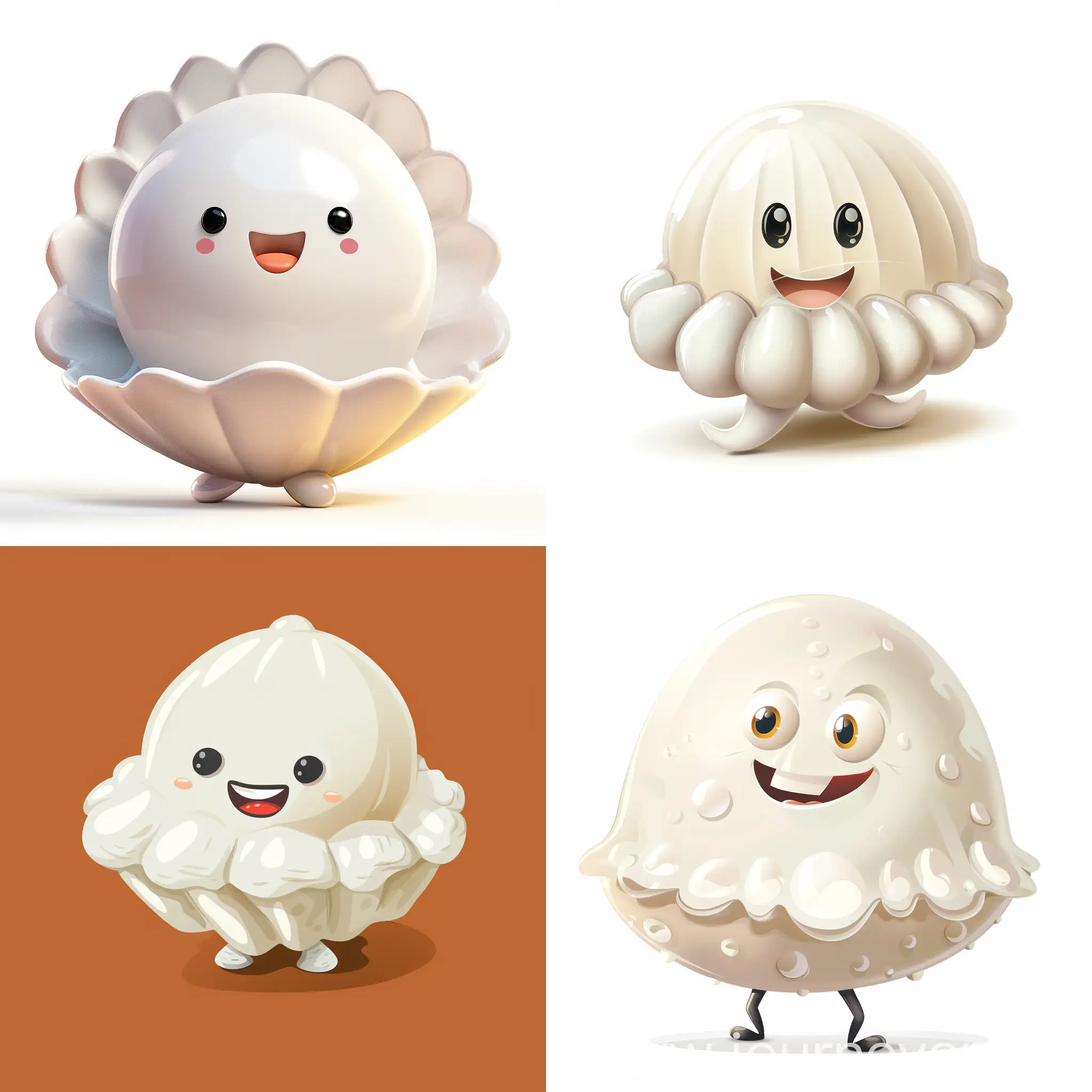 Gleaming-White-Shell-Cartoon-Character