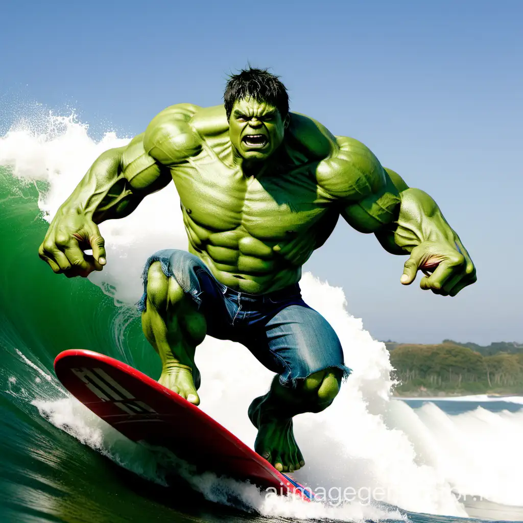 Hulk surfing