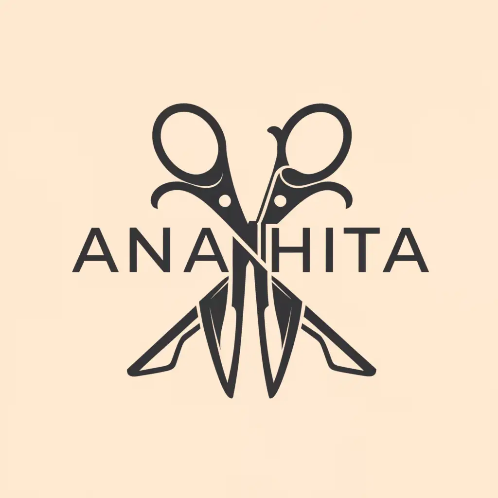 LOGO-Design-For-Anahita-Elegant-Text-with-Tailor-Symbol-on-Clear-Background