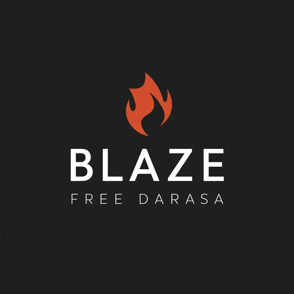 logo, Fire, minimalist, with the text "Blaze Free Darasa", typography, be used in Nonprofit industry