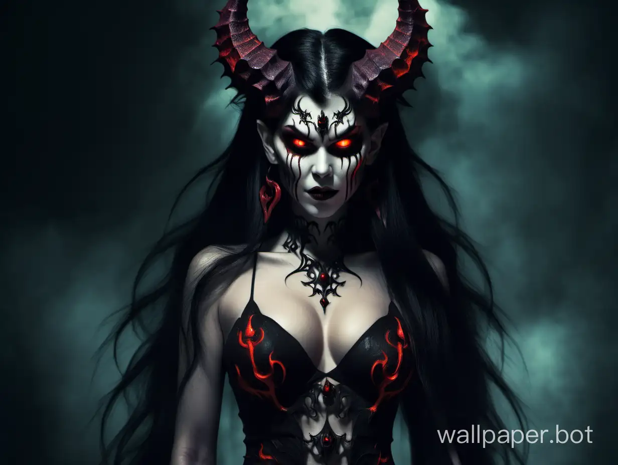Beautiful demon woman