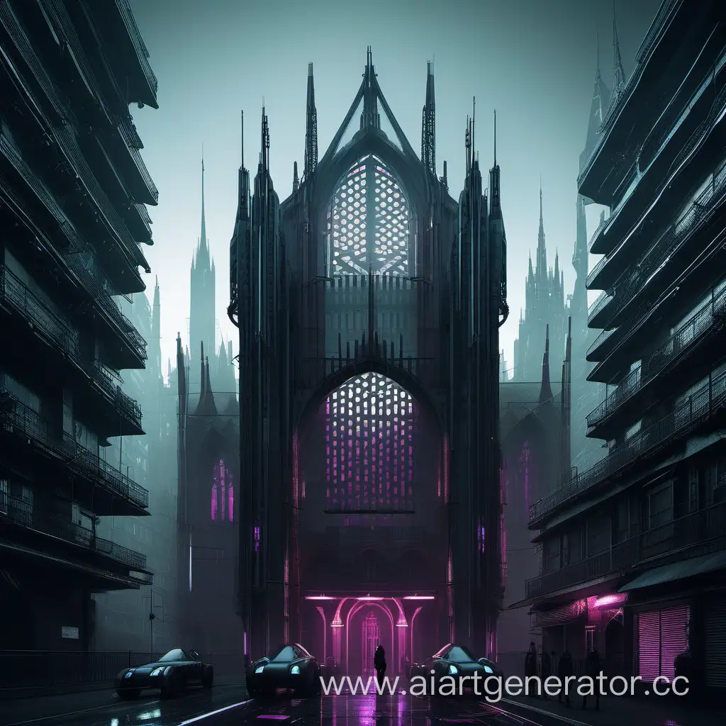 gothic cyberpunk ARCHITECTURE