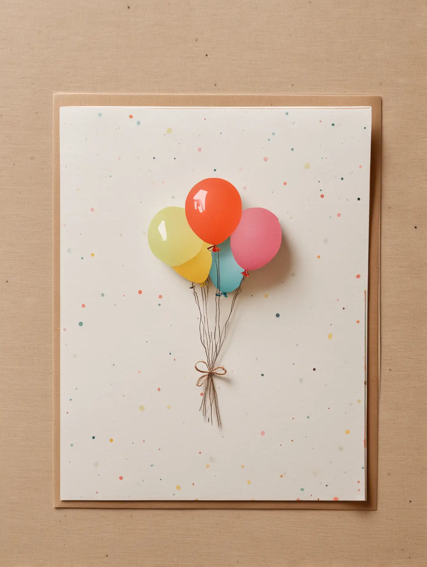 scrapbooking paper card, birthday, minimalist style