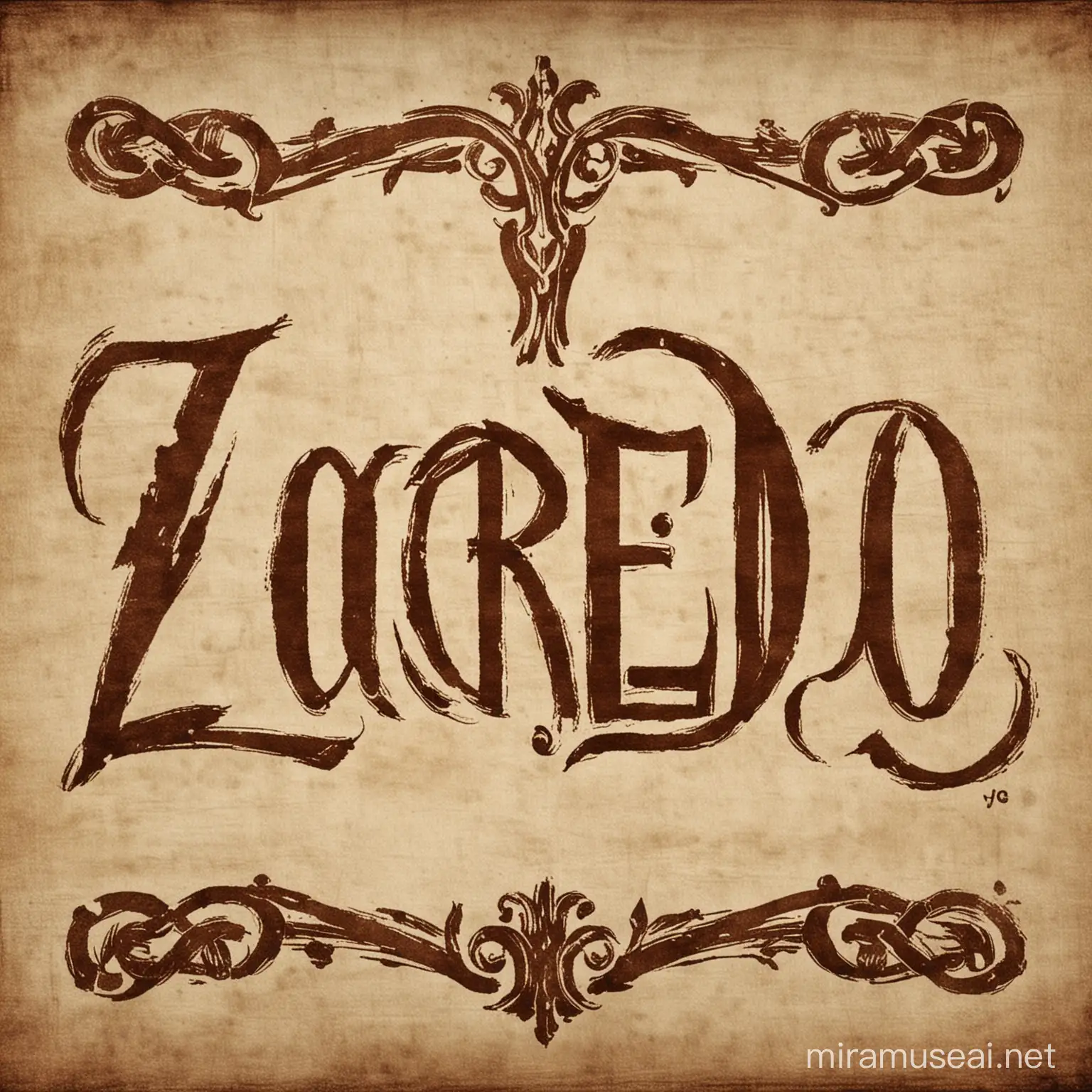 Zocredo. Type exactly this in most ancient style with no character for youtube db